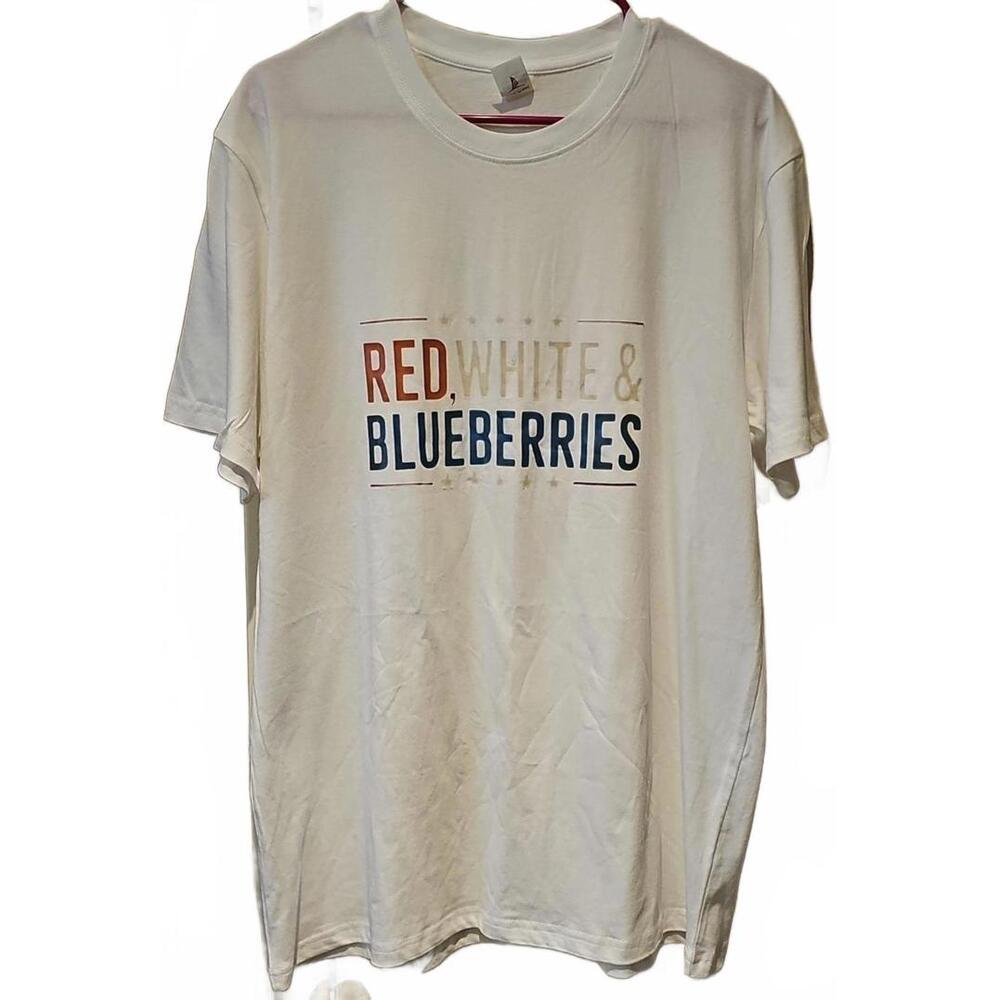 Red white and blueberries Unisex  t shirt Size L